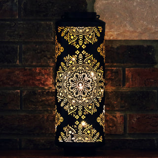 Cylindrical Metal Hanging Lantern
