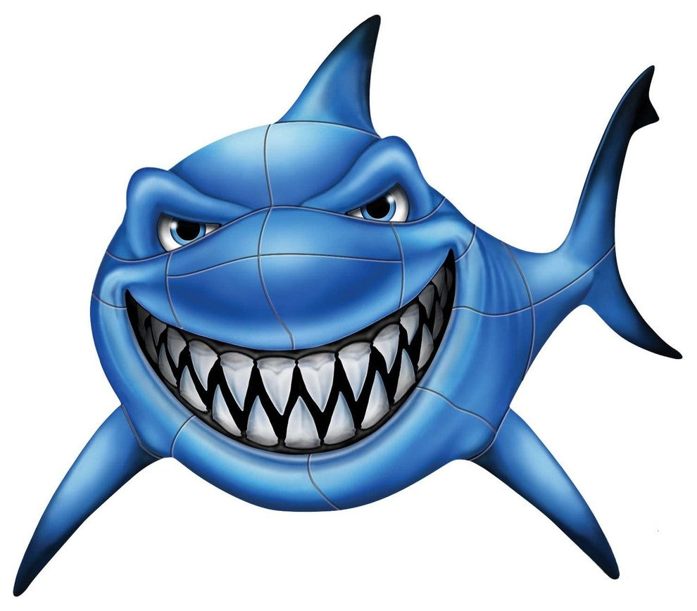 Gotcha Shark Porcelain Swimming Pool Mosaic 37"x35"