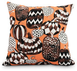 Pumpkins Galore 16" Orange Halloween Print Decorative Throw Pillow