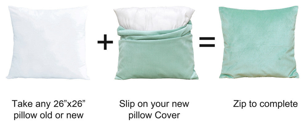 Milliken Plush Pillow Shell 2 Piece Set, Agate, 26" X 26"