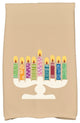 Festival of Lights Holiday Geometric Print Kitchen Towel, Taupe