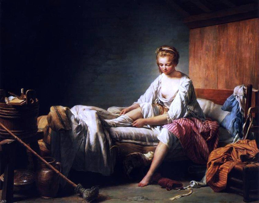 Nicolas-Bernard Lepicier Le Lever de Fanchon, 21"x28" Wall Decal