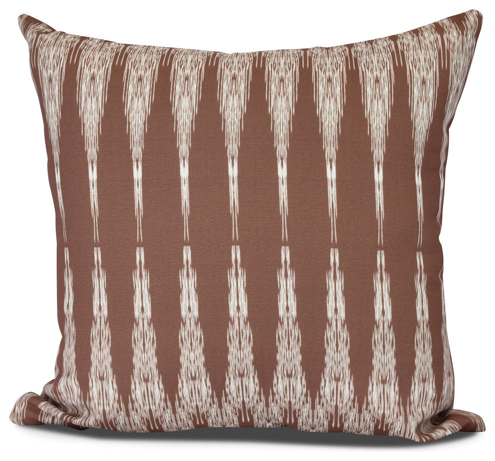 Peace 1, Geometric Print Pillow, Maroon, 26" x 26"