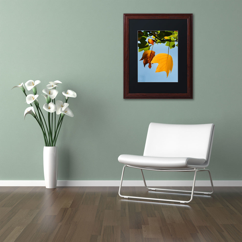 'Couples Fall' Matted Framed Canvas Art by Philippe Sainte-Laudy