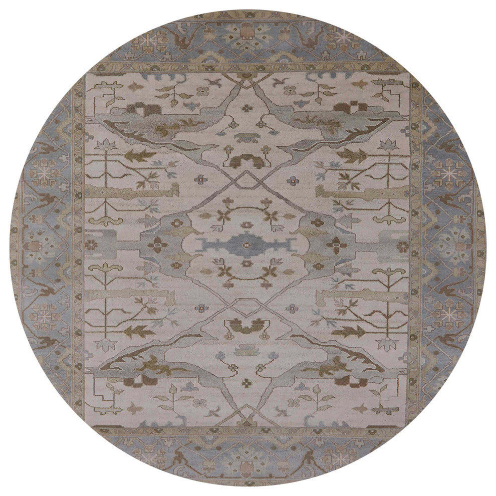 Ahgly Company Indoor Round Mid-Century Modern Area Rugs, 6' Round