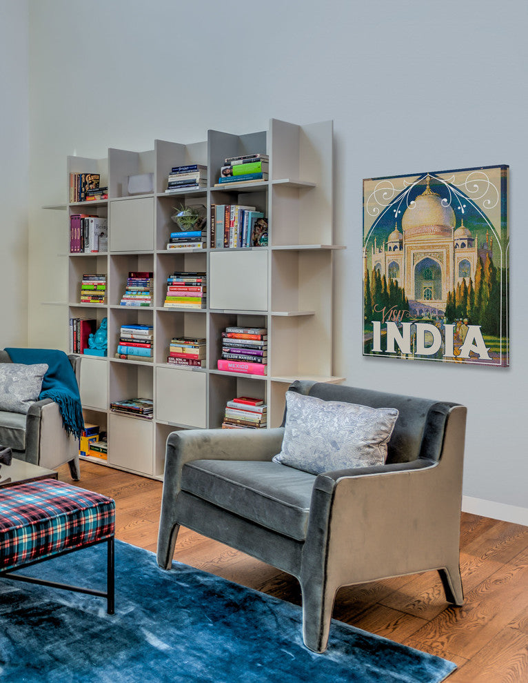 "Visit India" Painting Print on Wrapped Canvas