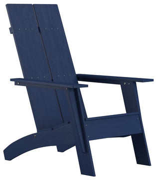 Sawyer Modern All-Weather Poly Resin Wood Adirondack Chair in Navy