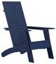 Sawyer Modern All-Weather Poly Resin Wood Adirondack Chair in Navy