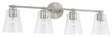 Capital Lighting 146941-533 Baker 4 Light 32"W Bathroom Vanity - Brushed Nickel