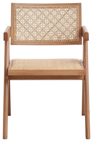 ACME Furniture Velentina 18" Rattan & Wood Arm Chair in Natural (Set of 2)