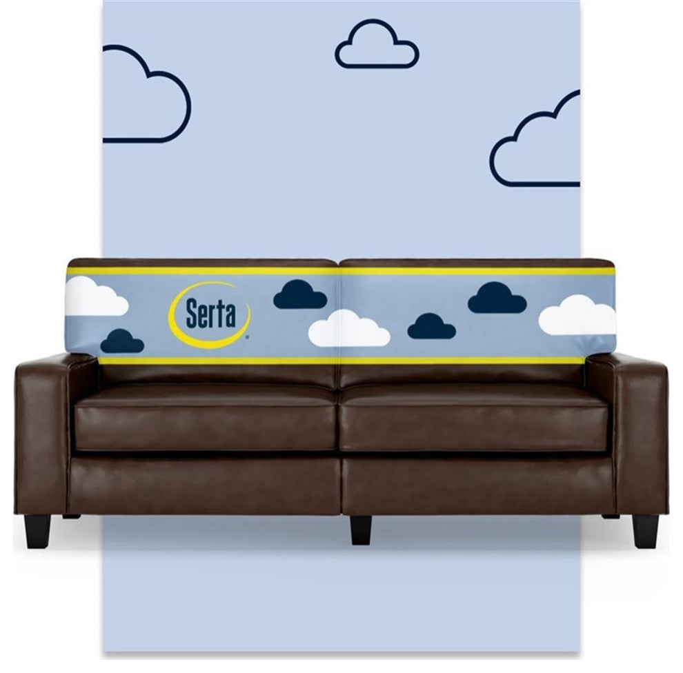 Serta Palisades 78" Track Arm Sofa with Removable Covers Chestnut Brown