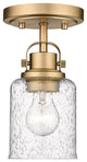 Zlite 340F1-HG 1-Light Flush Mount, Clear Seeded