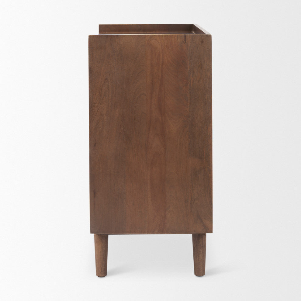 Lillie Medium Brown Solid Wood Accent Cabinet