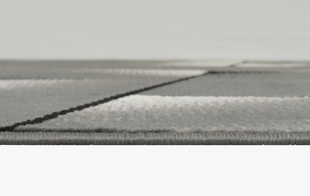 Modern Accent Rug, Gray, 10'5"x7'6"