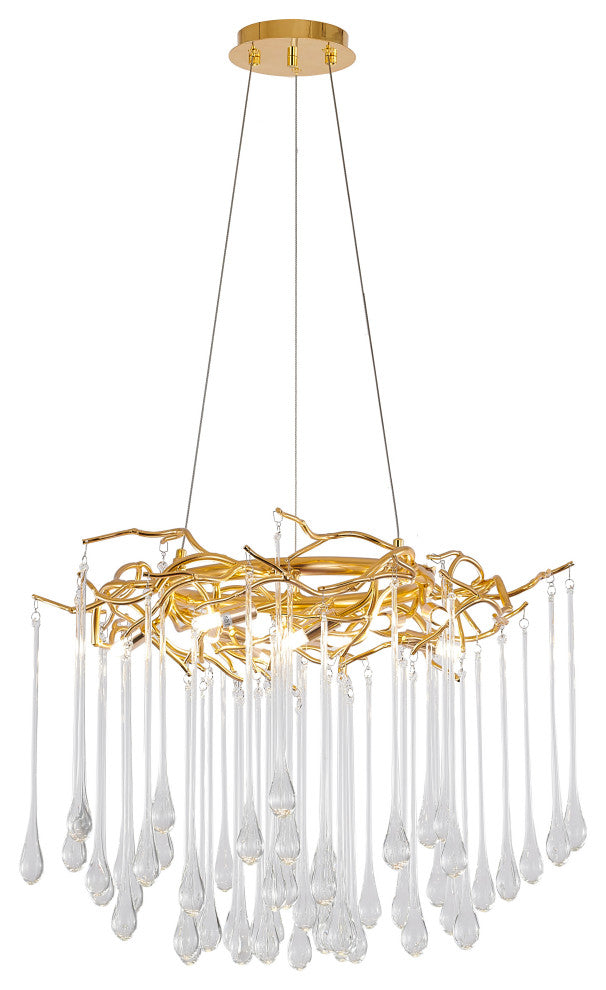 Bethel International CN06C23G 10 Light Chandelier, Gold