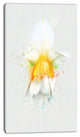 White Narcissus Flower Watercolor, Floral Canvas Art Print, 16"x32"