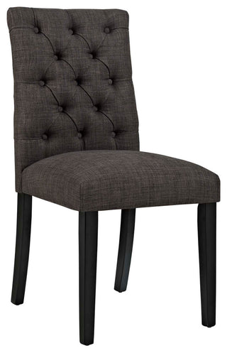 Duchess Parsons Upholstered Fabric Dining Side Chair, Brown