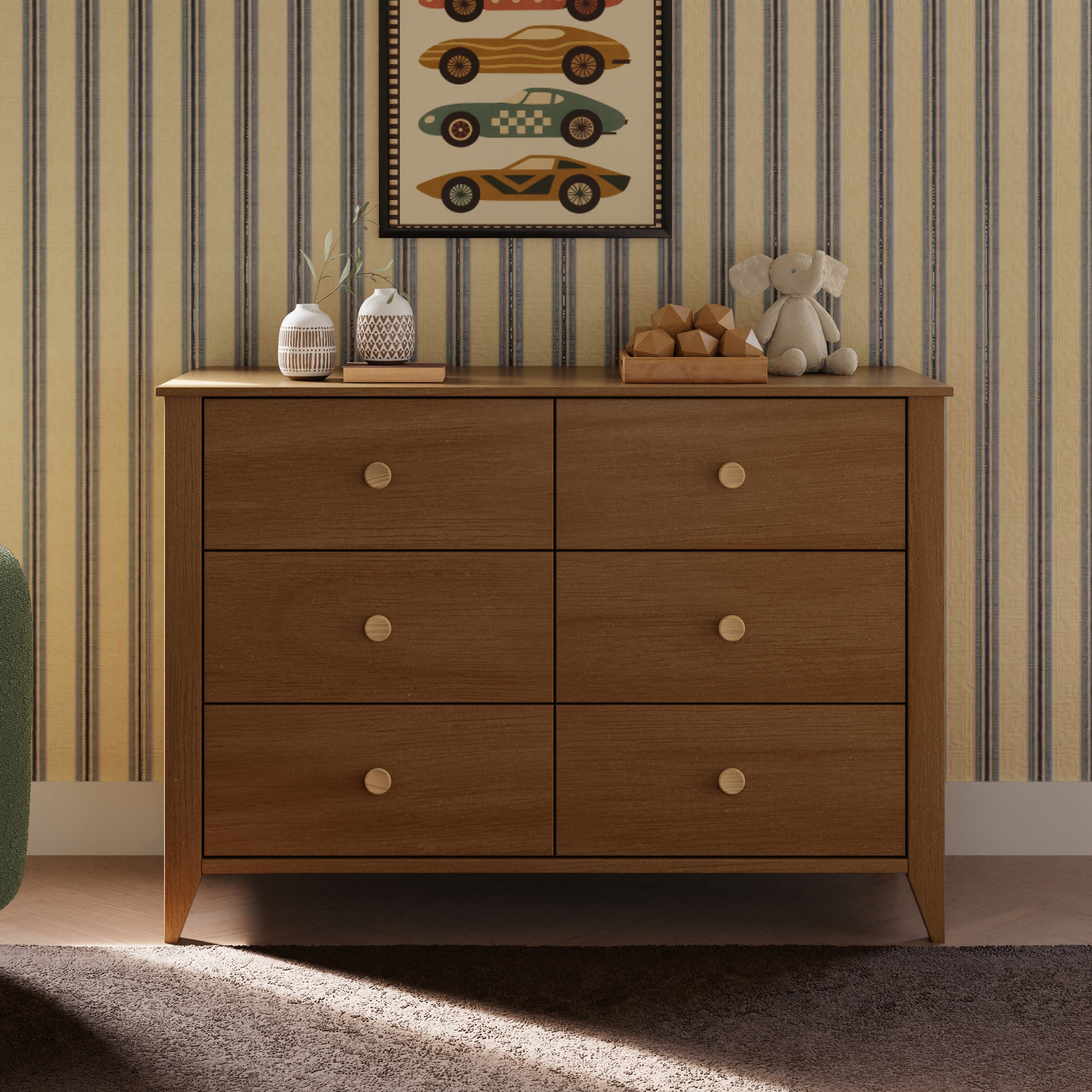 Sprout 6-Drawer Double Dresser, Chestnut Natural