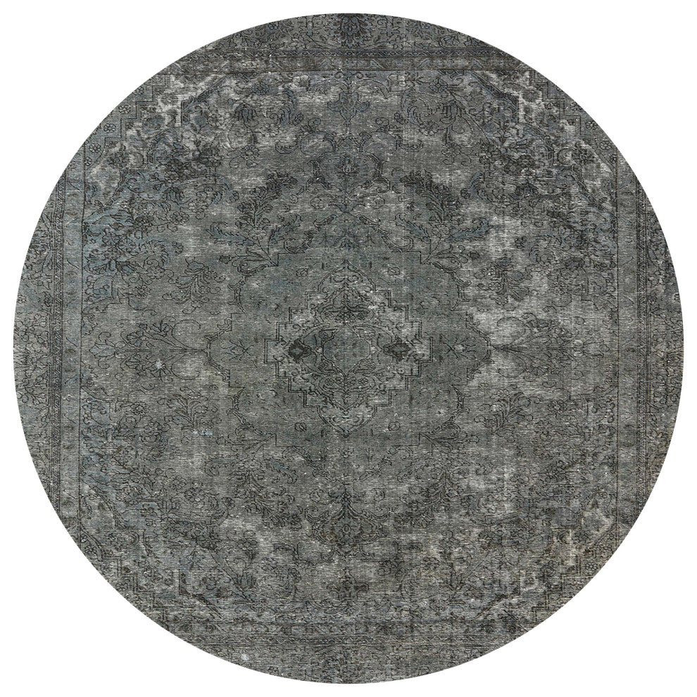 Ahgly Company Indoor Round Mid-Century Modern Area Rugs, 4' Round