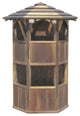 SamsGazebos Wall Mount Double Wood Planter with English Garden Gazebo Roof