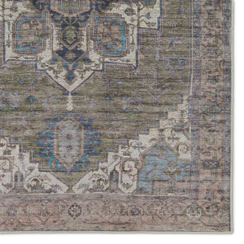 Vibe by Jaipur Living Chaplin Medallion Green/ Blue Area Rug 5'3"X8'