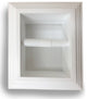 Tampa Recessed Solid Wood Toilet Paper Holder 7 x 8.5, White Enamel