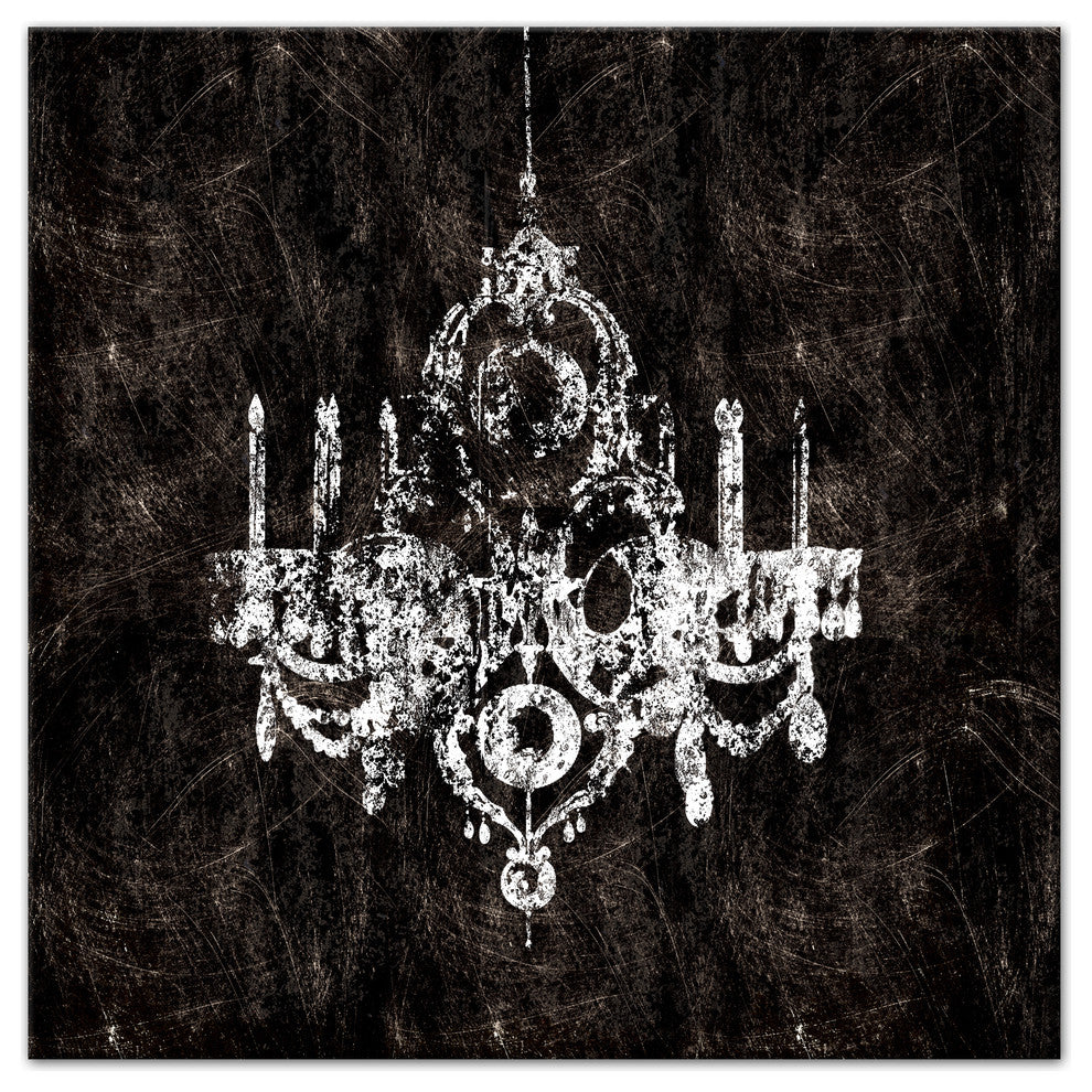 "Ebony Chandelier" Canvas Wall Art, 36"x36"