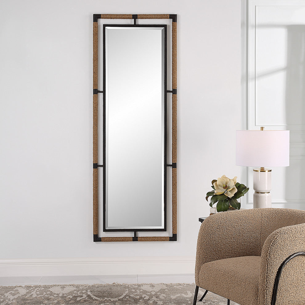Uttermost 09925 Melville Iron/Rope Tall Mirror