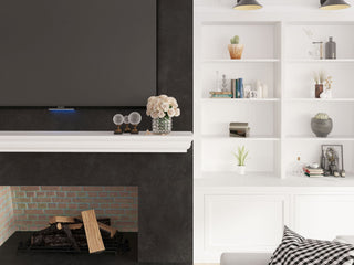 Dogberry Collections Shaker Wood Mantel, White, 60"