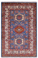 3' 4" X 5' 0" Handmade Super Kazak Wool Rug - Q12947