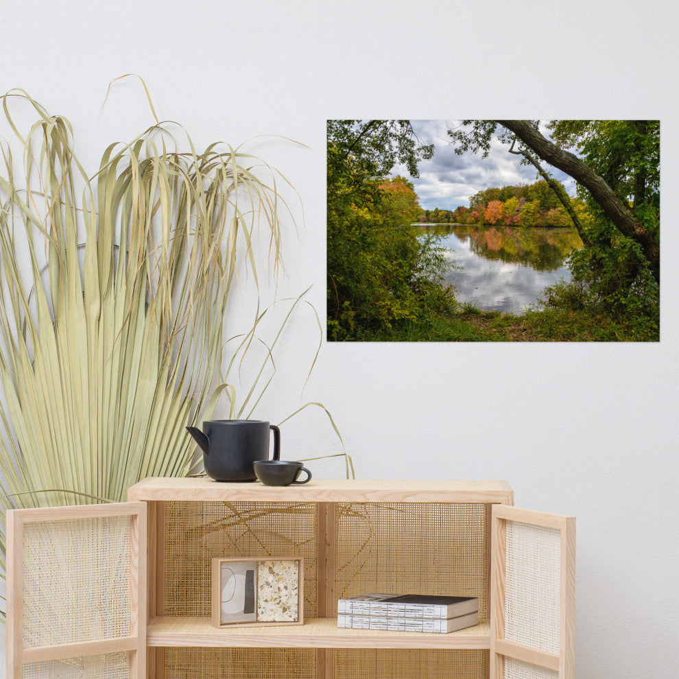 Lost in Autumn Color Landscape Photo, Rural Unframed Wall Art Print, 24" X 36"