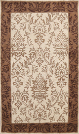 Floral Oriental Area Rug Wool Hand-tufted Traditional Carpet 5x8