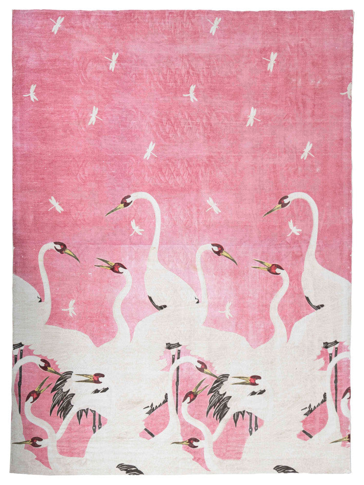 Flamingo Pink 5'x8' Area Rug