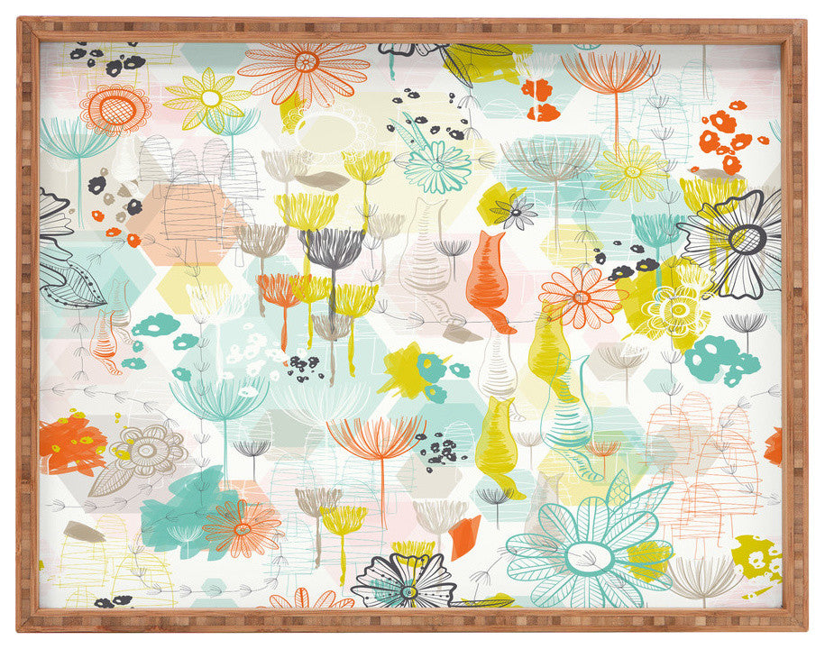 Deny Designs Jenean Morrison Rooftop Garden Rectangular Tray
