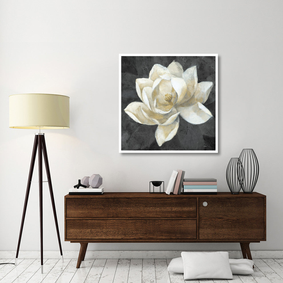 "Majestic Magnolia Neutral Sq" Digital Paper Print by Albena Hristova, 42"x42"