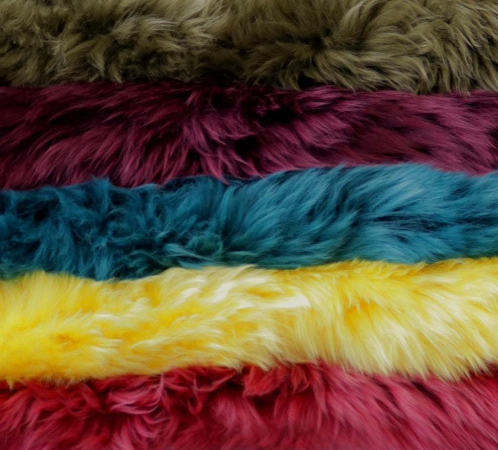 Milan Shearling Single Sheepskin Rug 2'x3', Logan Berry