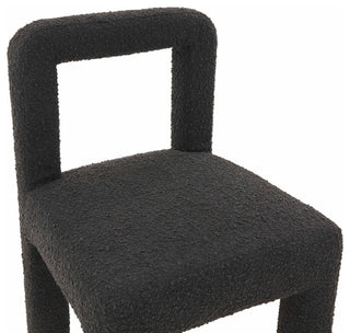 Hazel Boucle Dining Chair, Black