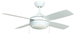 44" Laval, Matte White With Matte White Blades