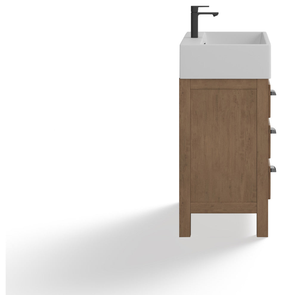 Berkshire Bathroom Vanity, Reclaimed Fir, 30", Single Sink, Freestanding