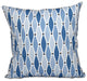 Wavy, Geometric Print Pillow, Blue, 20"x20"