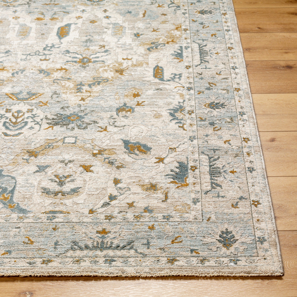 Surya Dresden DRE-2308 Machine Woven Area Rug, Off-White, 10' x 13'11"