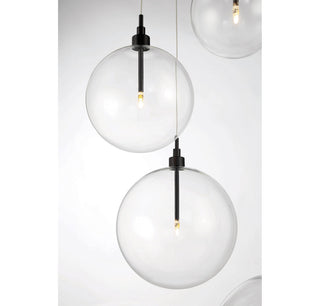 5-Light Pendant in Natural Brass, Oil Rubbed Bronze