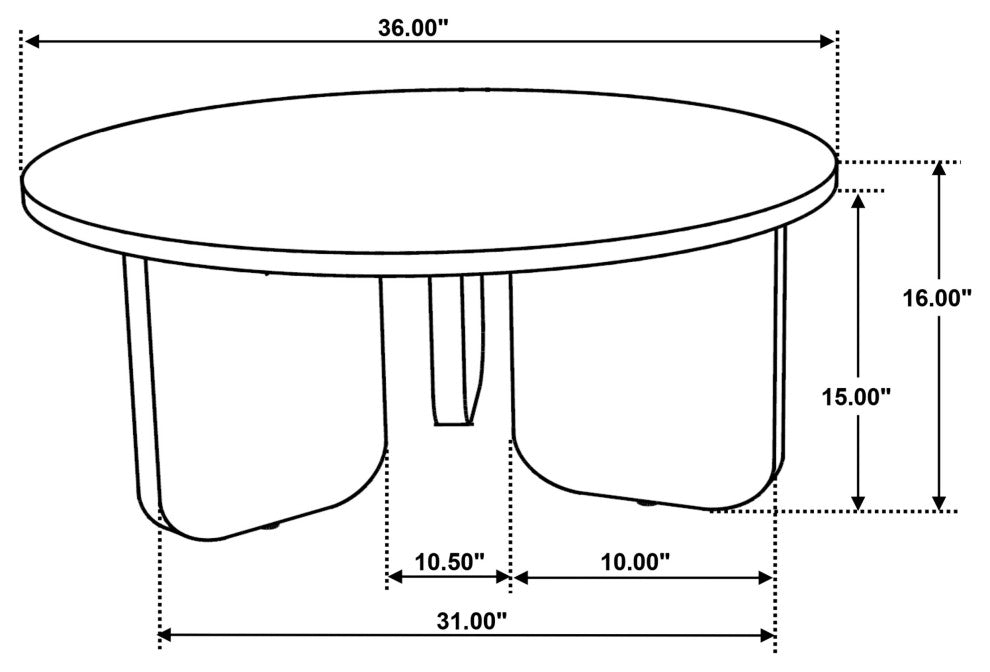 Dale Round Solid Mango Wood Coffee Table Brown