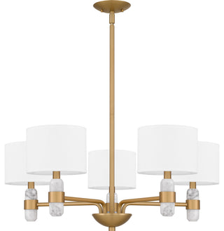 Quoizel KMB5030 Kimberly 5 Light 30"W Chandelier - Brushed Weathered Brass