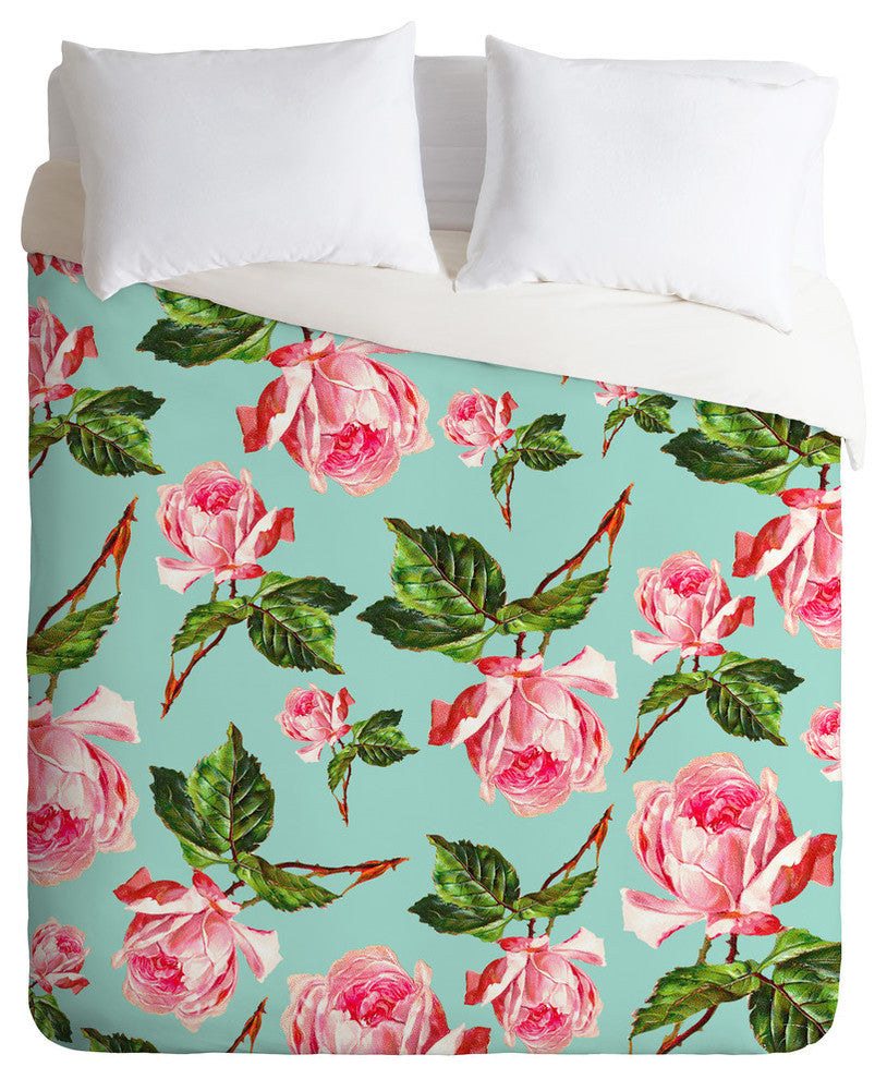Deny Designs Allyson Johnson Prettiest Roses Duvet Cover, Lightweight