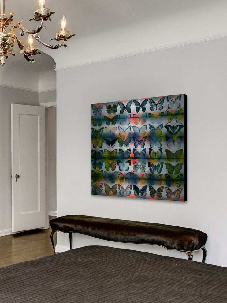 "Butterflies Squared" UV Ink Print on Brushed  Aluminum, 32"x32"