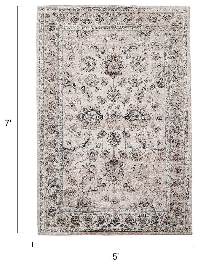 LNC Rugs Mat Indoor Distressed Vintage Area Rug, 5' X 7'