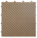 DT40BEIG DuraGrid Outdoor Modular Interlocking Multi-Use Plastic Deck Tile, Beige, 24 Pack