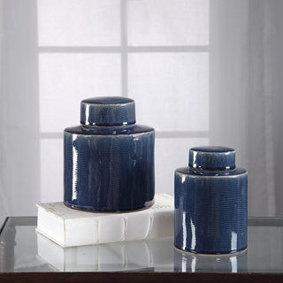Uttermost - 18989 - Containers, S/2 - Saniya - Blue