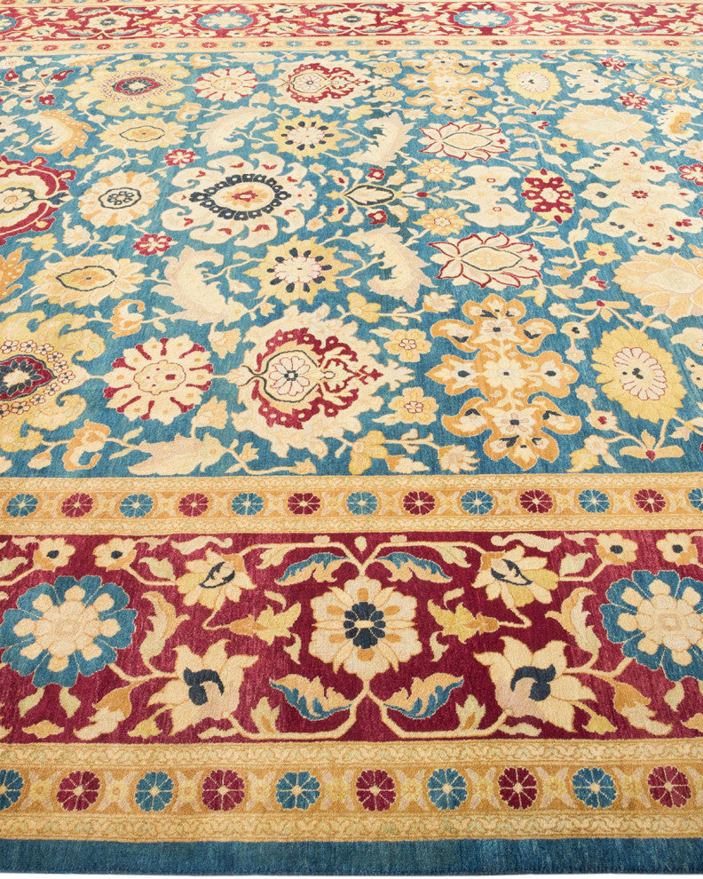 Mogul, One-of-a-Kind Hand-Knotted Area Rug Green, 9'3"x11'10"